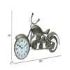 Craft Tree Metal Handpainted Silver Color Bike  Wall Clock