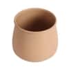 Glossy Flower Pot Single In Beige Colour