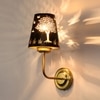 Devansh Metal Electric Wall Light in Gold Colour with Black Shade Count of 1 Light
