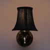 Devansh Gold Antique Wall Mounted Lamp With Black  Cotton Shade