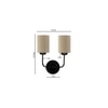 Chance Dual Beige Jute Wall mounted Lamp Iron Base(KV34)