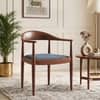 Dara Solid Wood Dining Chair in Honey Finish & Ocean Weave Colour