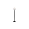 Hannah Black Cotton Shade Floor Lamp