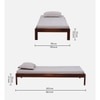 Zeevo Solid Wood Single Platform Bed Without Storage