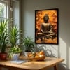 The Castle Decor Lord Buddha Wall Painting Framed Artwork 20x30 Inch Style 1