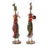 Desert Art Metal Handpainted Akhira Musician Showpiece Set of 2