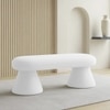 Bremfi Boucle 2 Seater Modern Bench in white Color