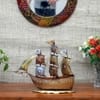 Desert Art Metal Handpainted Golden Ship Showpiece