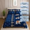 Gio Blue Floral 400 TC Cotton Flat Single Size Bedsheet with 2 Pillow Covers – Threads
