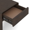 Basal Solid Wood Bedside Table In Dark Chestnut Finish