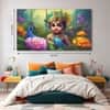 The Castle Decor Bal Gopal Wall Painting Wooden Framed 27x48 Inch (Style 4)