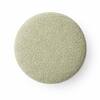 Doe Buck Premium Boucle Round Ottoman in Matte Sage Colour with Polished Black Legs