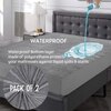 Premium Jacquard Polyester Fabric  Single Bed  Waterproof Mattress Protector  Bed Cover 78x36  Pack of 2