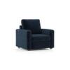 Apollo Compact High Back 1 Seater Fabric Sofa in Cobalt Colour