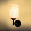 Devansh Metal Electric Wall Light in Black Colour with White Shade Count of 1 Light