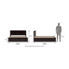 Astoria Solid Wood King Size Box Storage Bed In Mahogany Finish