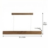 Slimline 36 Brown Solid Wood Single Hanging Light