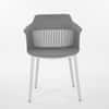 Kepler Brooks Senora Cafeteria Dining Chair in Grey Colour