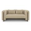 Reno Two Seater Fabric Sofa in Biscuit Velvet
