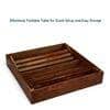 Bradford Sheesham Wood Contemporary Square Foldable Coffee Table In Natural Teak Finish