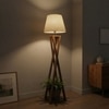 Monica Beige Jute Floor Lamp with Beige Jute Base