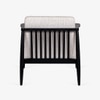 Archie Spindle Solid Wood Lounge Chair in Grey Colour