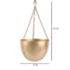 Hanging Capsule Planter Set Of 2 In Gold Colour