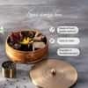 Inscribe Acacia Wood Masala Box Gold