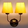 Devansh Metal Electric Wall Light in Gold Colour with White Shade Count of 2 Lights