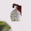 Devansh Solid Wood Electric Wall Light in Brown Colour with Multi Shade Count of 1 Light