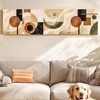 Boho Geometric Bauhaus Canvas Wall Art 12 x 46 Inch