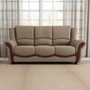 Blos 3 Seater Leatherette Sole in Mushroom Brown Colour
