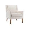 Leston Upholstered Fabric Arm Chair in Off White