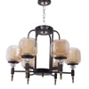 Eliante 6-Light Mild Steel Chandelier, Modern Ceiling Lighting Fixture For Living Room Or Dining Room