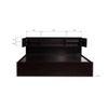 Horae Solid Wood King Size Drawer Storage Bed In Melamine Finish