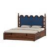 Heritage Sheesham Wood King Size Bed With Hydraulic Storage in Provincial Teak Finish