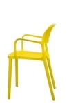Kepler Brooks Vola Cafeteria Dining Chair in Yellow Colour