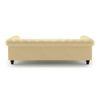 Winchester 3 Seater Half Leather Sofa in Cream Colour