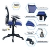 Eexcaeal Mid Back Ergonomic Chair in Blue Colour
