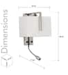 Bampton LED Downlighter Wall Light with White Cotton Shade