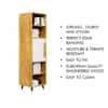 Hexa Engineered Wood Bookshelf Multipurpose Storage Rack in Giant Wood and Frosty White Colour