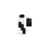 Kolton Black Fabric Cluster Hanging Light