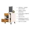 Hexa Red Engineered Wood Dressing Table in Giant Wood and Frosty White Colour