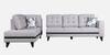 Garcia 5 Seater Fabric Sofa with Right Hand Side Lounger in Cream Beige