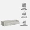 Chiccomfort Wood 4 Seater With Upholstery Non Storage Sofa In Beige Colour