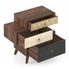 Zenga Solid Wood Side Table in Antique Walnut Finish
