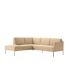 Modernelegance Wood Right Aligned 3-Seater With Upholstery Non Storage Sofa In Brown Colour