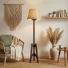 Troika Beige Jute Floor Lamp with Beige Jute Base