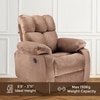 Helios Motorised Recliner Chair for with Rocking Revolving Premium Soft Suede Fabric 1 Seater Chair - Brown