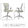 Ebeaony Mid Back Ergonomic Chair in Pearl Green Colour